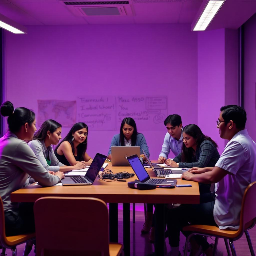 Equipe pedagógica em capacitação sobre segurança digital
